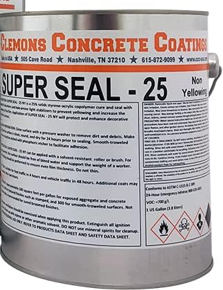 - SuperSeal25 Semi-Gloss Concrete Sealer 1 Gallon