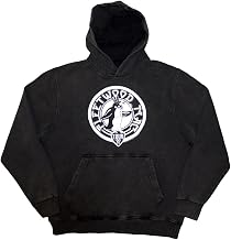 Men's Fleetwood Mac Tour '82 Penguin Stone Wash Hooded Sweatshirt Charcoal Grey