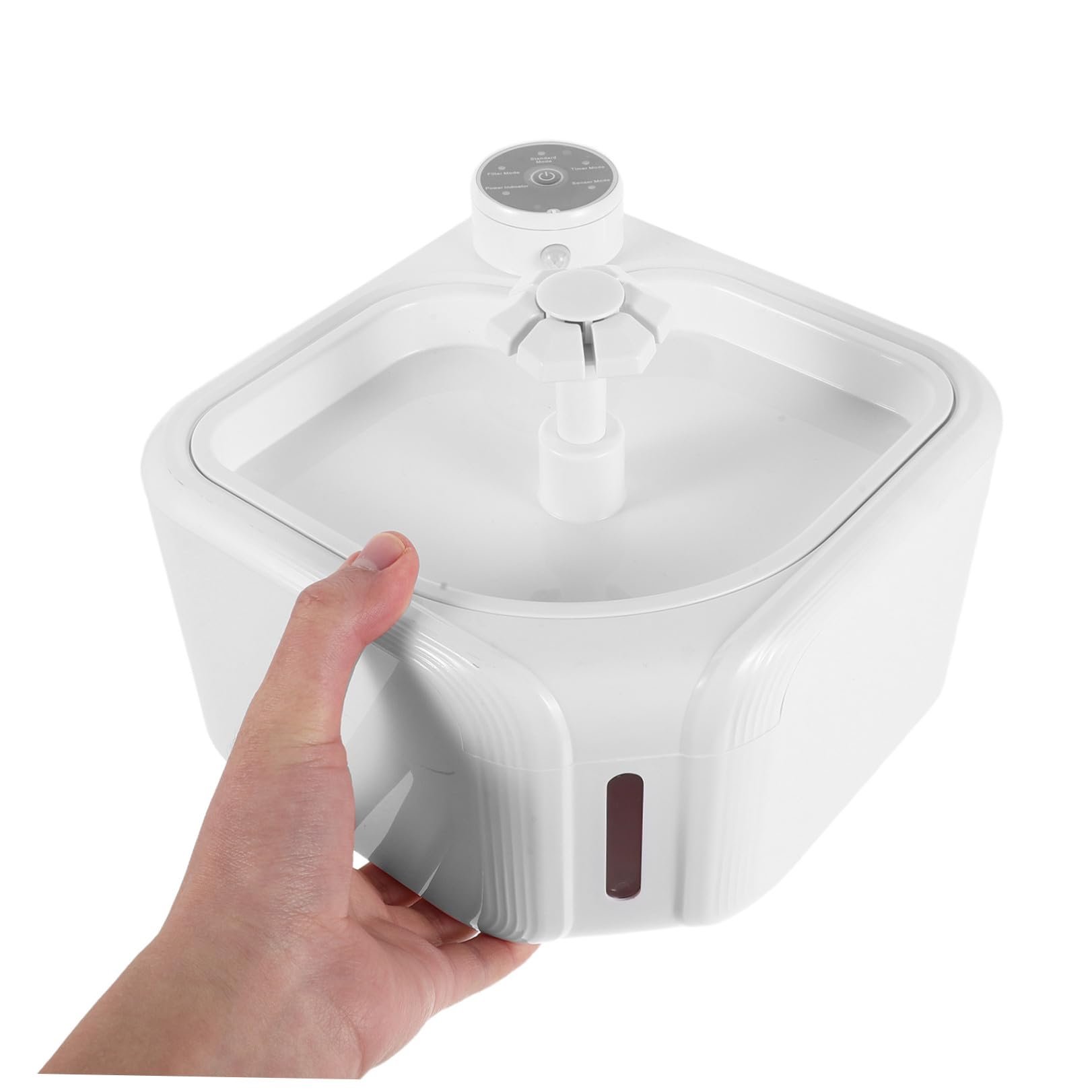 SHINEOFI Fuente de Agua para Gatos y Perros, Bebedero Automático para Mascotas, Abs, Blanco, Gran Capacidad, con Detección de Movimiento, Agua Corriente Limpia, para Uso Interior en Casa