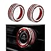 Thor-Ind 4pcs Aluminum Interior Console Trim Compatible with Honda CRV CR-V 2017 2018 2019 2020 2021 AC Air Conditioning Knob Start Stop Button Navigation Volume Knob Cover Trim (Red)