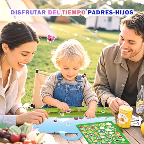 Miniatura 5 de Guyucom Paquete De 4 Libros De Pegatinas Reutilizables, Juguetes Para Niños De 2, 3, 4 Años, Pegatinas 3d Transparentes Para Granja De Insectos Oceánicos, Juguete Educativo, Regalos De Cumpleaños
