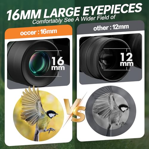 image for 15x30 Compact Binoculars for Adults and Kids - Occer Large View High P