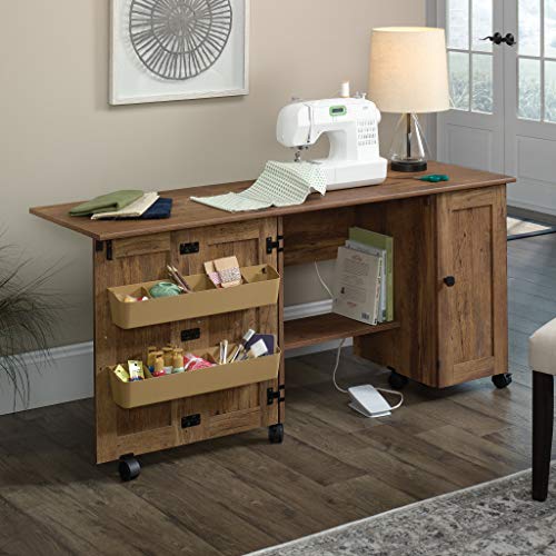 Sauder Miscellaneous Storage Sewing/Craft Cart, Vintage Oak Finish #TOP1