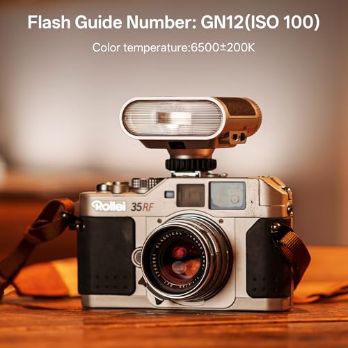 Image of VILTROX Vintage Z1 Retro Camera Flash - Hot Shoe Speedlite for DSLR & Mirrorless Cameras, Type-C Fast Charging, Adjustable Brightness, Detachable Softbox, Portable Photography Lighting