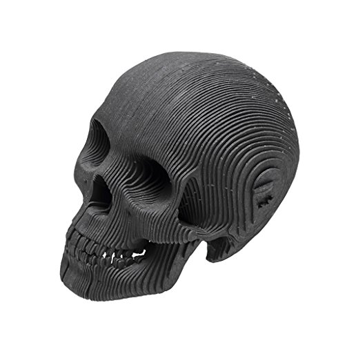 Cardboard Safari Recycled Cardboard Skull 3D Model, Micro Vince Black