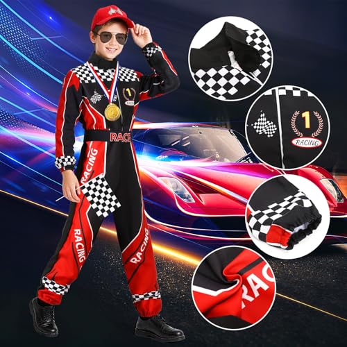 Disfraz Completo Niño Piloto de Carreras Talla S miniatura 6