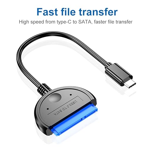 Type C To Sata Adapter Cable, Zhiyuen Sata To Usb C Usb 3.1 Sataiii Hard Drive Adapter Cable For 2.5 Inch Ssd & Hdd Support Uasp Aluminum Shell & Nylon Braided Usb 3.1 To Sata Converter Cable #TOP1