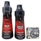 Bath & Body Works Vampire Blood Fragrance Booster and Fabric Care Detergent Duo Set with a Charcoal Scrub Bar Soap.