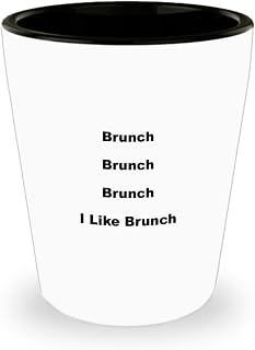 Amorfos I Love Brunch Shot Glass - Brunch Lover/I Love Brunch/Breakfast And Lunch Gift: BrunchBrunchBrunchI Like Brunch Funny Shotglass/Party Accessory