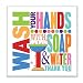 Stupell Home Décor Wash With Soap And Water Colorful Bathroom Wall Plaque, 12 x 0.5 x 12, Proudly Made in USA