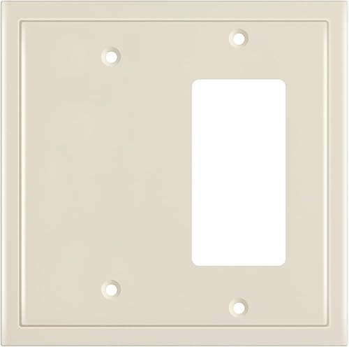 Miniatura 50 de Henne Bery Placa decorativa de pared con borde moderno, tapa de tomacorriente para cubrir enchufe, aleación de zinc maciza duradera