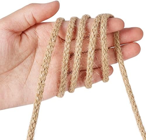 Tenn Well 5mm Jute Rope, 100 Feet Braided Garden String Jute Twine for DIY Cat Scratcher, Gardening and Crafts Decoration (Brown)