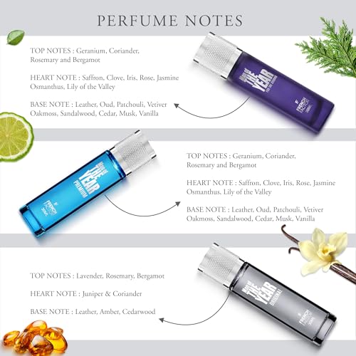 Image of French Factor Man Of The Year Luxury Perfume Gift Set for Man Long Lasting Perfume collection Of 5 Eau de Parfum, Gold | Premium | Original | Royal Oud | For The Strong (Pack of 5, 30ml each)