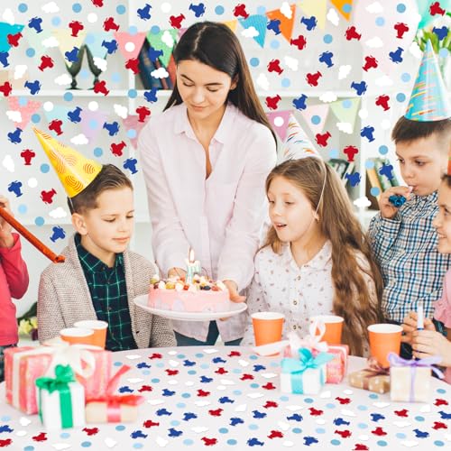 Image of Whaline 300 Pcs Airplane Table Confetti Cloud Airplane Dot Table Centerpieces for Aviation Birthday Baby Shower Party Supplies
