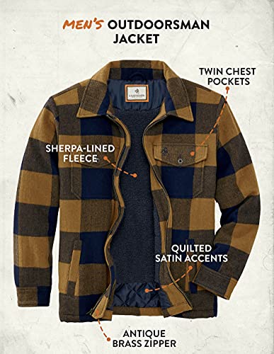 Legendary Whitetails Men's Standard Outdoorsman Jacket, Golden Night Plaid, Small #TOP3