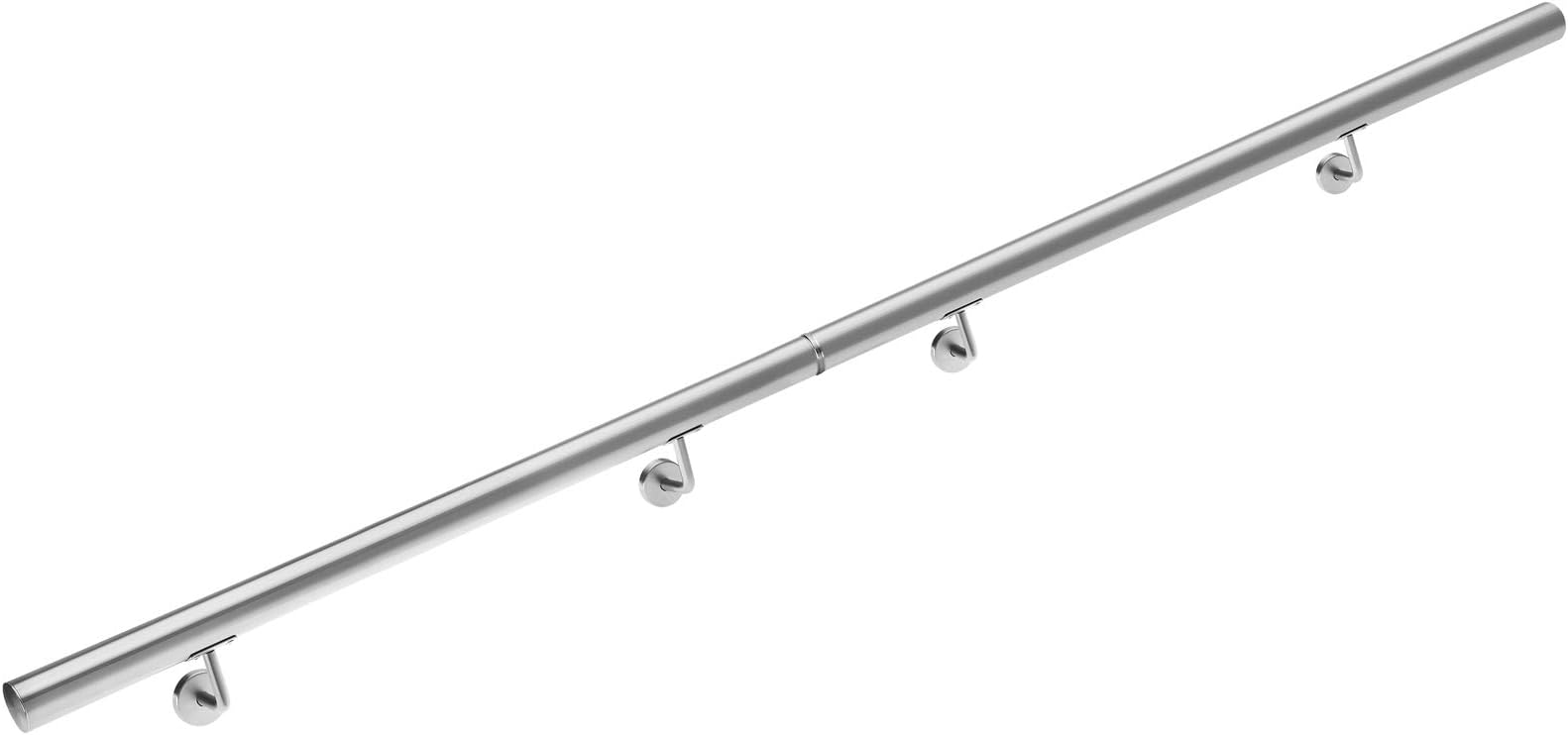 OUUTMEE Edelstahl Handlauf 250cm - Wandmontiert Für Treppen Innen & Außen