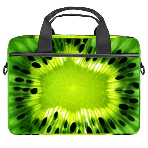 Sac à bandoulière pour ordinateur portable 14 pouces motif kiwi vert