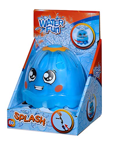 Simba 107796029 - Jellyfisch Wassersprinkler, mit rotierendem Aufsatz, Gartenschlauchanschluss, 15cm, ab 18 Monate