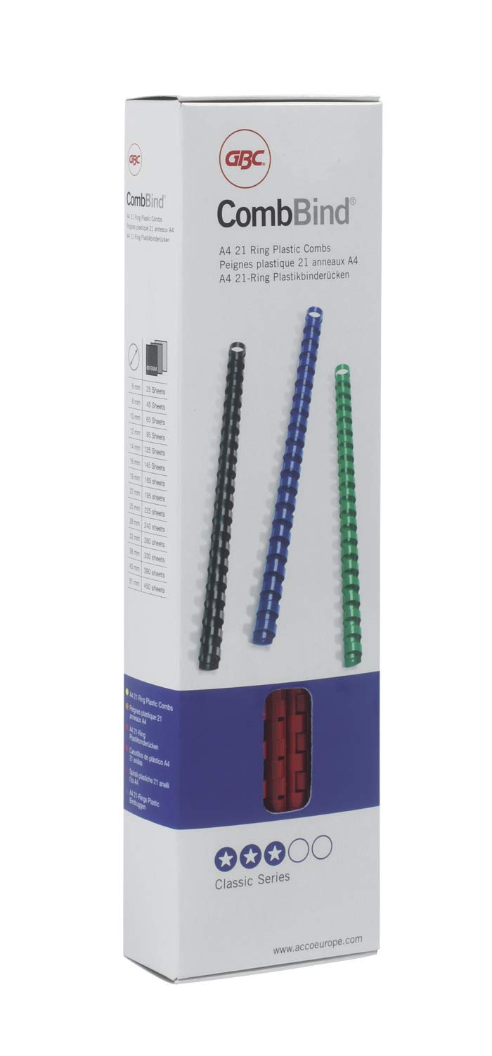 A4 Plastic Binding Combs Pack Of 100 GBC CombBind Binding Combs, 6 Mm ...