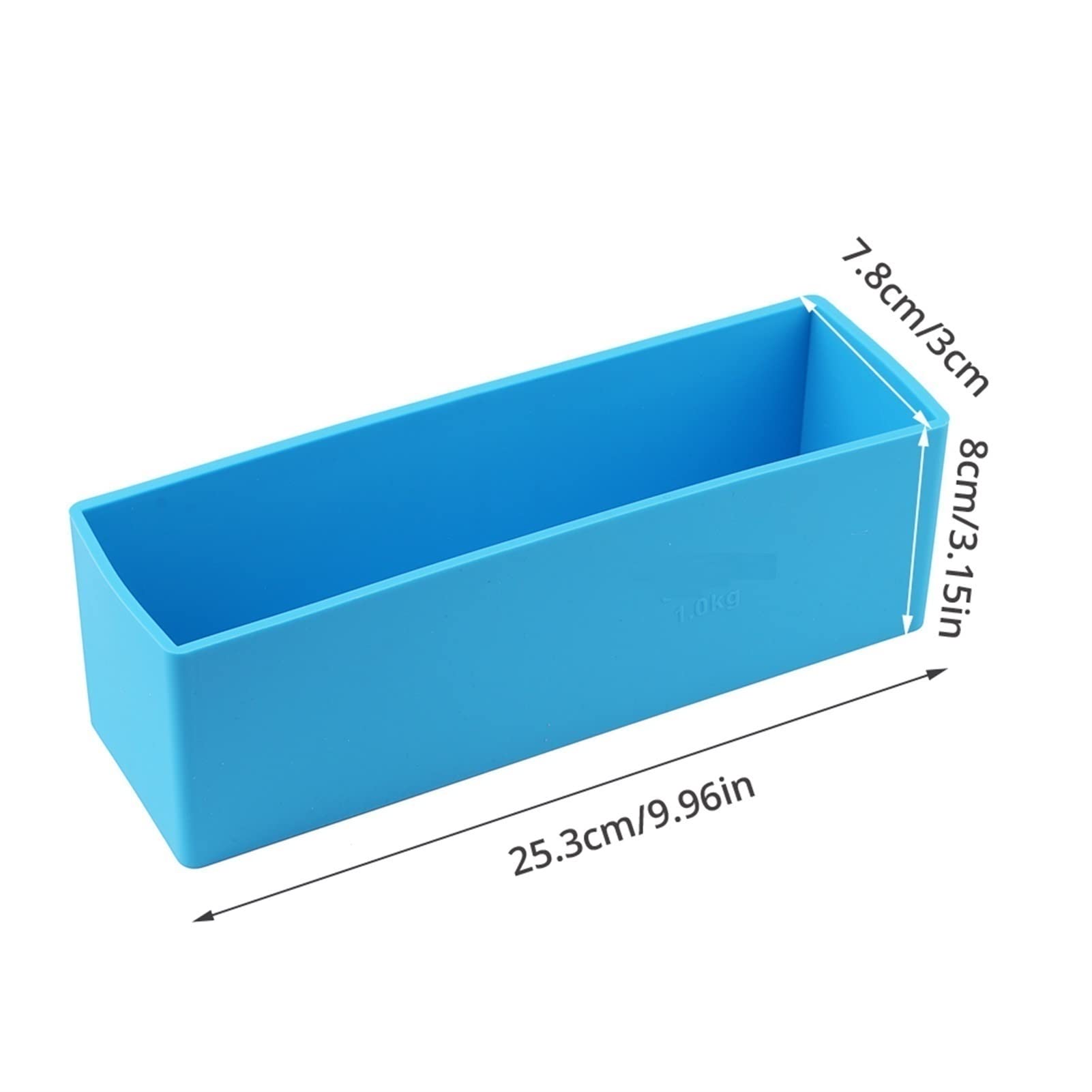 CAREG Stampo sapone in silicone Stampo rettangolare Pagnotte Stampo flessibile Stampo compatibile con Fai da te Strumento fatto a mano senza strumento di produzione di sapone scatola di legno