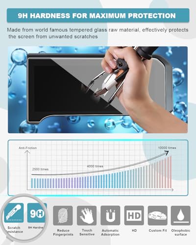 Image of CDEFG for 2026 Toyota Land Cruiser Screen Protector 12.3-Inch, Tempered Glass for 2025 2026 Toyota Land Cruiser Accessories 9H Glass Screen Cover HD