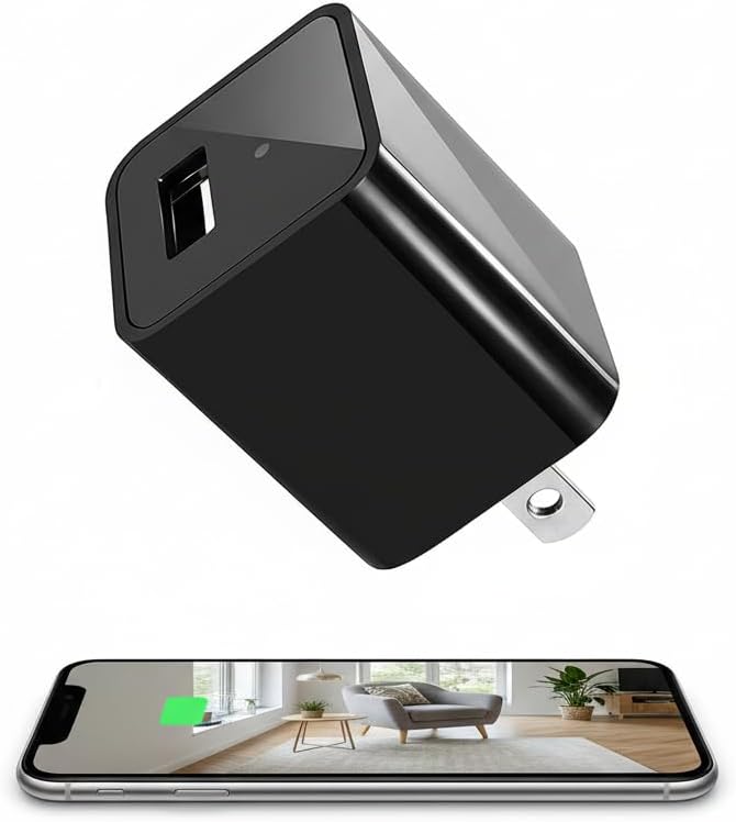 Plug-in Wall Outlet Security Camera 4K UHD, USB Charger Camera, WiFi6 & AP Hotspot, Long-Term Recording, Multi-Device Sharing, No Audio