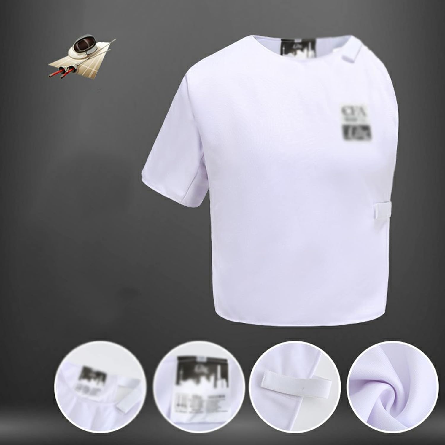Fencing Vest 350N Fencing Suit Fencing Training Equipment for Male and Female Fencers (Thickness : Left Hand, Size : 32#)