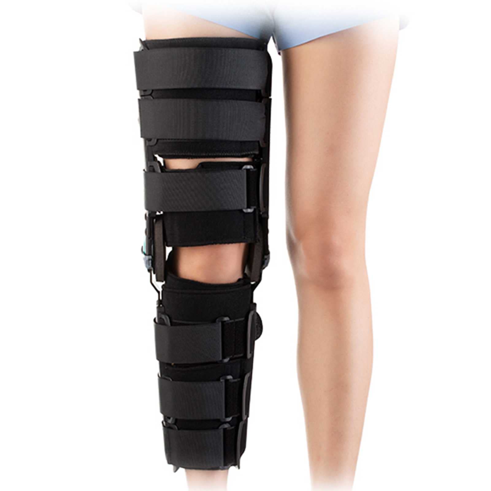 Tutore per ginocchio Immobilizzatore del ginocchio Ginocchiera incernierata Rom Stabilizzatore della gamba di recupero post operatorio per Acl, Mcl e Pcl Angolo di lesione La lunghezza della circonfe