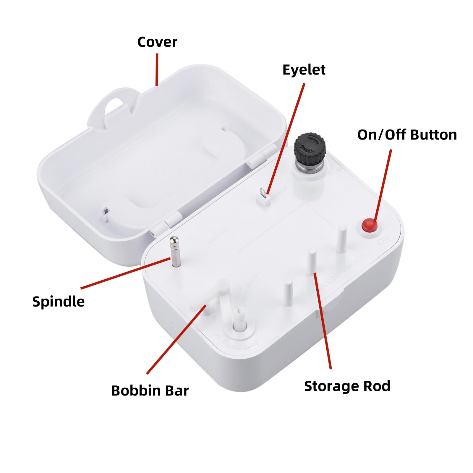 Portable Bobbin Winder for Sewing Machine, Automatic Bobbin Winding Machine for Sewing and Crafts