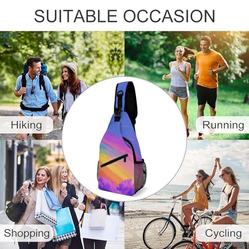 Bolso tipo sling casual para viaje y senderismo unisex miniatura 6