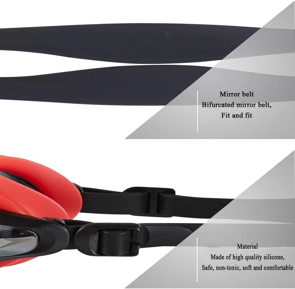 Swim Goggles, No Leaking Anti Fog UV Protection Swimming Triathlon for Men Women Youth Kids Child, Lenses