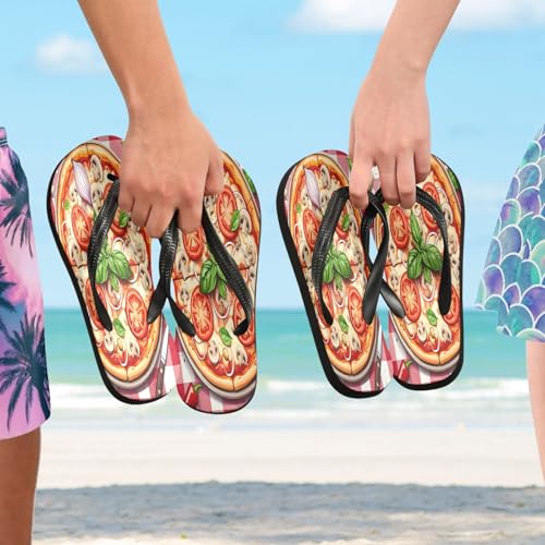 STAYTOP Delicious Pizza Flip Flops Sandals of Men's & Women's,Sandals Beach Slippers Shower Slides4