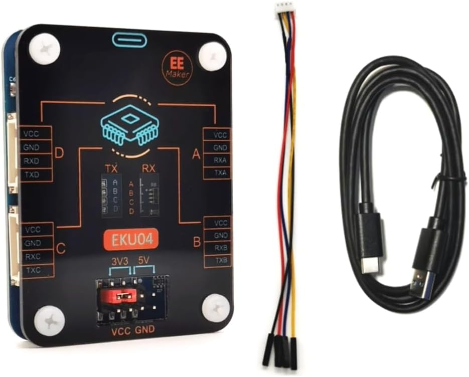 TTL Serial Interfaces Module 6Mbps Fast Speed 4 Independent Channel USB to 4CH
