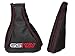 Produktbild Für Vauxhall Opel Astra F Mk3 19911997 Gear & Handbremsmanschette schwarz Leder Stickerei "Gsi 16 V