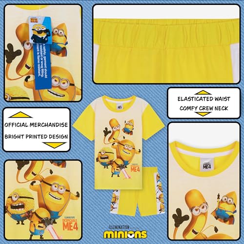 Pyjashort Minions garçon jaune moutarde ensemble d'été 11-12 ans