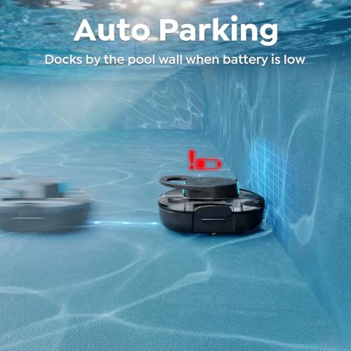 Image of S1 Pro Cordless Robotic Pool Cleaner, 130-Min Runtime, Cleans Up to 1,292 Sq.Ft, Dual-Motor Pool Vacuum, Automatic Cleaner with Large Filter Basket, Fast Charging & Self-Parking (Midnight Black)