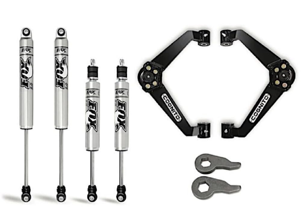 Cognito Motorsports 110-P0753 3-Inch Performance Leveling Kit With Fox PS 2.0 IFP Shocks for 01-10 Silverado/Sierra 2500-3500 2WD/4WD