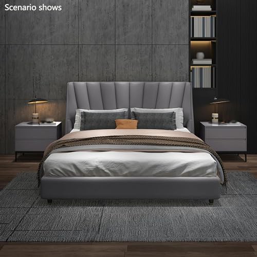 Modern Solid Wood Nightstand with 2 Drawers - Stylish Bedside Table & Storage Cabinet with Metal Legs - Versatile End Table for Bedroom, Living Room, Office - Durable & Functional