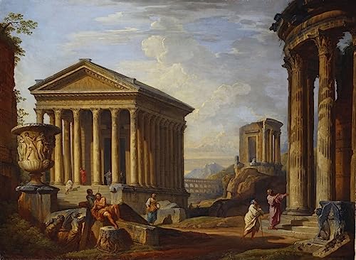 Impression d'art Paolo Pannini toile haut de gamme 60x90 cm pour grand format mural élégant