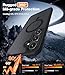 WRJ for Samsung Galaxy S25 Plus Case,Galaxy S24 Plus Case with Screen Protector,[Compatible with Magsafe] Slim Matte Translucent Magnetic Women Men Shockproof Protective Cover-Black