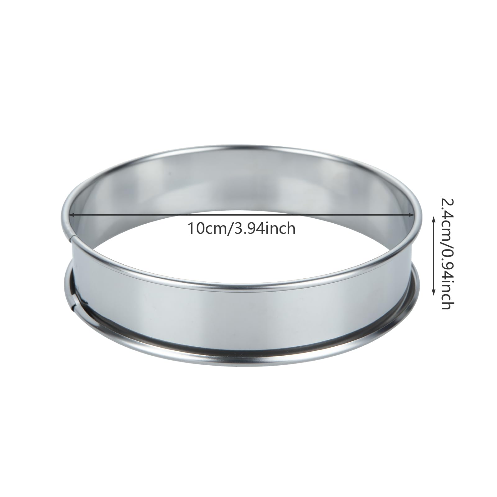 12 Crumpet-Ringe Aus Edelstahl – 10,2 Cm, Antihaft, Doppelt Gerollt – Perfekt Für Muffins & Pfannkuchen