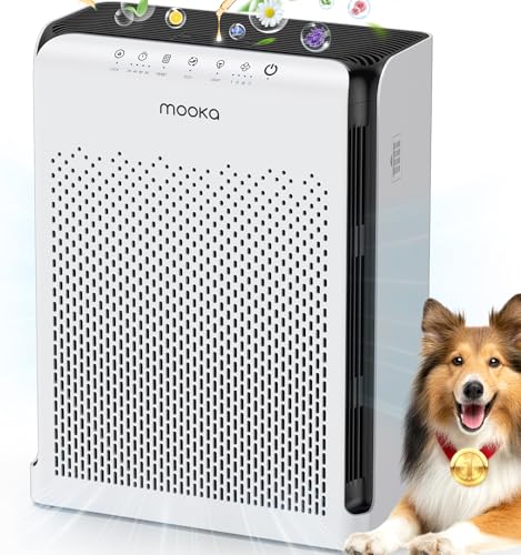 Air Purifiers for Home Large Room up to 2200ft², MOOKA Air Purifier for Home Pets Bedroom with ECO...