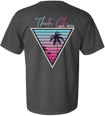 Theta Chi Comfort Colors Tshirt | Theta Chi Tropical Twilight Fraternity Comfort Colors Tee