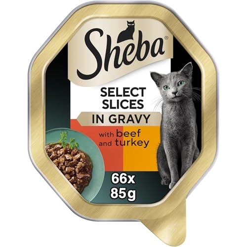 SHEBA Fresh & Fine Cat Pouches with Tuna & Cod in Gravy, 22 x 85g