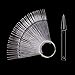 100pcs GOGOONLY Nail Display Sticks Transparent Stiletto Tips Nail Art Display Chart Fan Board Acrylic False Tips Practice Tool Nail Polish Sample Color Showcase With Ring (100 pcs - Clear)