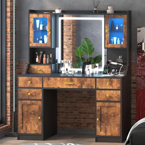 CSZZD Makeup Vanity Desk Mirror and Lights in 3 Colors,