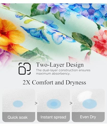 Image of Baby Lovey Security Blanket Set of 3, Bamboo-Derived Viscose, Super Soft and Breathable Baby Blanket with Attachable Loop, 9.5 inch*9.5 inch, Pastel Flutter /Leopard /Peony
