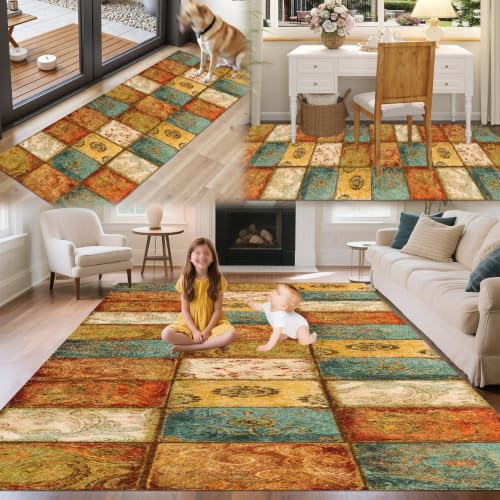 Alfombra de pasillo vintage ideal para transformar tu sala de estar 7