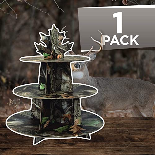 Havercamp Next Camo Party Cupcake Stand | 1 Count | Great For Hunter Themed Party, Camouflage Motif, Birthday Event, Graduation Party, Father's Day Celebration #TOP3