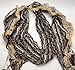 LRW DESIGNS Women’s Handmade Multi Strand Yarn Cowl Scarf, Tans, Browns, Earth